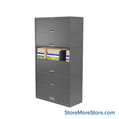 Flipper Door Cabinet 42''W x 18''D x 76''H - SN12LG6 SMS-01-V25-SN12LG6