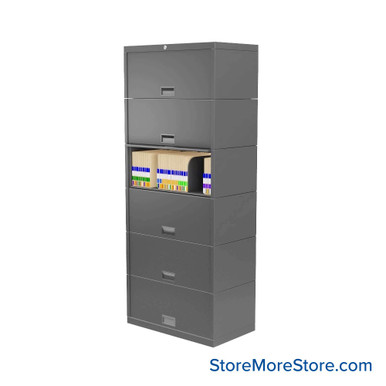 Flipper Door Cabinet 30''W x 18''D x 76''H - SN10LG6 SMS-01-V25-SN10LG6