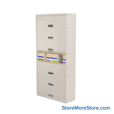 Flipper Door Cabinet 42''W x 15''D x 88''H - SN12LT7 SMS-01-V25-SN12LT7