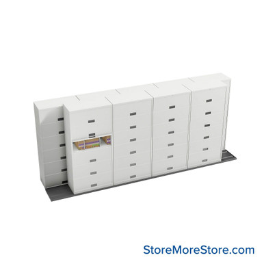 Sliding Flipper Door Cabinets 184''W x 38''D x 82''H - B654LG-SN16 SMS-01-V25-B654LG-SN16
