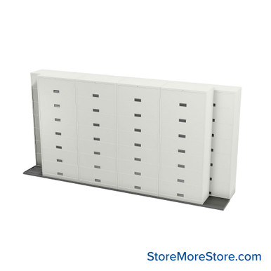 Sliding Flipper Door Cabinets 184''W x 38''D x 94''H - B654LG-SN17 SMS-01-V25-B654LG-SN17