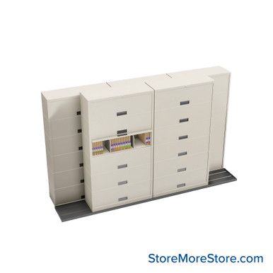 Sliding Flipper Door Cabinets 130''W x 32''D x 82''H - B232LT-SN16 SMS-01-V25-B232LT-SN16