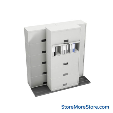 Sliding Flipper Door Cabinets 76''W x 32''D x 80''H - B621BN-SN15 SMS-01-V25-B621BN-SN15