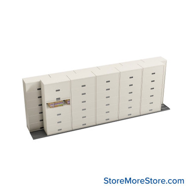 Sliding Flipper Door Cabinets 224''W x 38''D x 82''H - B665LG-SN16 SMS-01-V25-B665LG-SN16