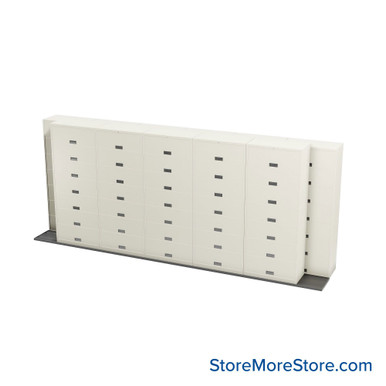 Sliding Flipper Door Cabinets 224''W x 38''D x 94''H - B665LG-SN17 SMS-01-V25-B665LG-SN17