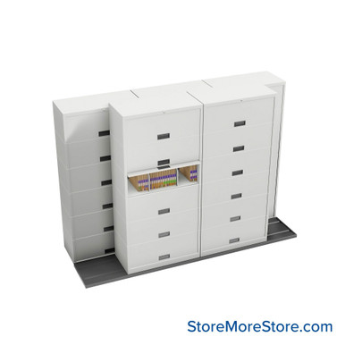 Sliding Flipper Door Cabinets 112''W x 38''D x 82''H - B632LG-SN16 SMS-01-V25-B632LG-SN16
