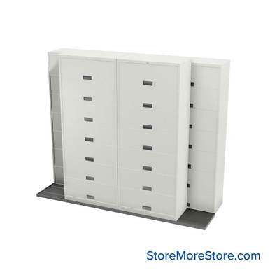 Sliding Flipper Door Cabinets 112''W x 38''D x 94''H - B632LG-SN17 SMS-01-V25-B632LG-SN17