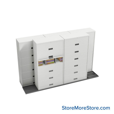 Sliding Flipper Door Cabinets 130''W x 38''D x 82''H - B232LG-SN16 SMS-01-V25-B232LG-SN16
