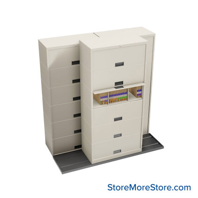 Sliding Flipper Door Cabinets 76''W x 38''D x 82''H - B621LG-SN16 SMS-01-V25-B621LG-SN16