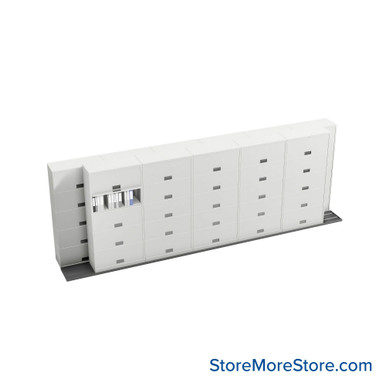 Sliding Flipper Door Cabinets 224''W x 32''D x 80''H - B665BN-SN15 SMS-01-V25-B665BN-SN15