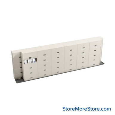 Sliding Flipper Door Cabinets 260''W x 32''D x 80''H - B676BN-SN15 SMS-01-V25-B676BN-SN15