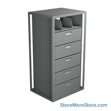 Rotary File Cabinet, 38.75" W x 31" D x 72" H, Adder Unit, File Drawers & Shelves