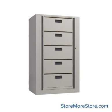 Rotary File Cabinet 37''W x 25''D x 62''H - XLT-FS1-S5-DLK SMS-01-V25-XLT-FS1-S5