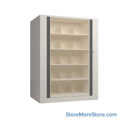 Rotary File Cabinet, 45.5" W x 31" D x 61.5" H, Starter Unit, Open Shelves