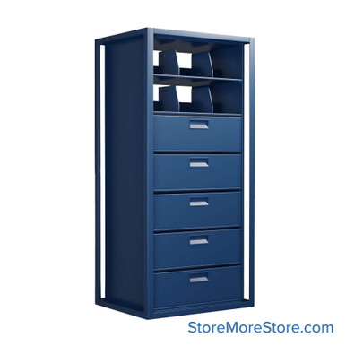 Rotary File Cabinet 39''W x 31''D x 83''H - XLG-FS1-A7-DLK SMS-01-V25-XLG-FS1-A7