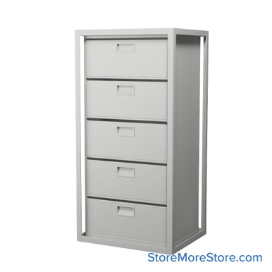 Rotary File Cabinet 31''W x 25''D x 62''H - XLT-FS1-A5-DLK SMS-01-V25-XLT-FS1-A5