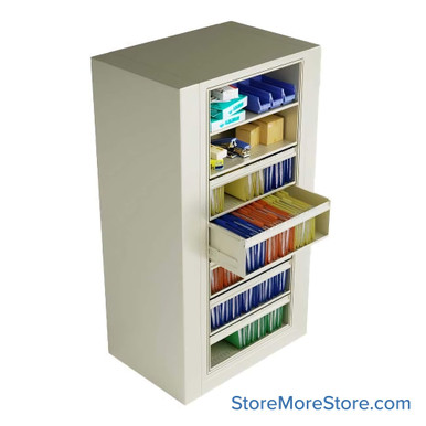 Rotary File Cabinet 37''W x 25''D x 83''H - XLT-HF2-S7-DLK SMS-01-V25-XLT-HF2-S7