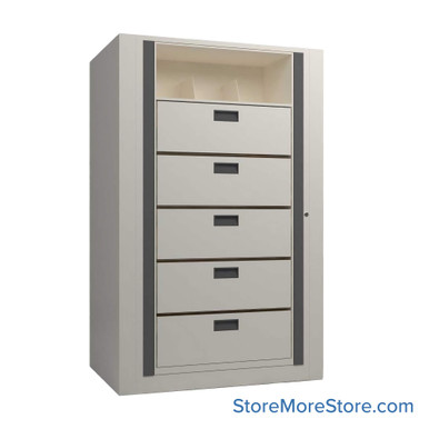 Rotary File Cabinet 46''W x 31''D x 72''H - XLG-FS1-S6-DLK SMS-01-V25-XLG-FS1-S6