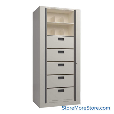 Rotary File Cabinet 37''W x 25''D x 83''H - XLT-FS1-S7-DLK SMS-01-V25-XLT-FS1-S7