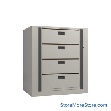 Rotary File Cabinet 46''W x 31''D x 51''H - XLG-FS1-S4-DLK SMS-01-V25-XLG-FS1-S4