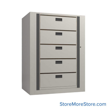 Rotary File Cabinet 46''W x 31''D x 62''H - XLG-FS1-S5-DLK SMS-01-V25-XLG-FS1-S5