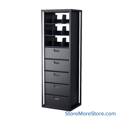 Rotary File Cabinet 31''W x 25''D x 93''H - XLT-FS1-A8-KD-DLK SMS-01-V25-XLT-FS1-A8