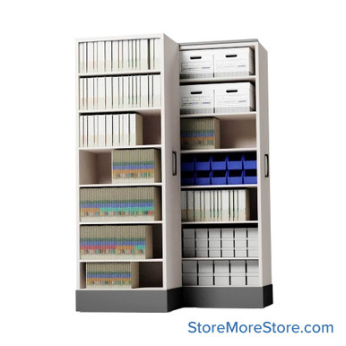 Retractable Shelving Systems 39''W x 43''D x 82''H - S3-1836-SS2-82 SMS-08-V02-S3-1836-SS282