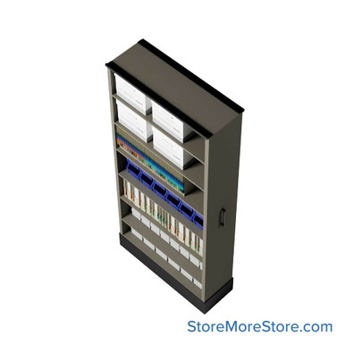 Retractable Shelving Systems 14''W x 43''D x 91''H - S3-1236-SS1-91 SMS-08-V02-S3-1236-SS191