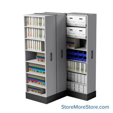 Retractable Shelving Systems 50''W x 37''D x 82''H - S3-1530-SS3-82 SMS-08-V02-S3-1530-SS382