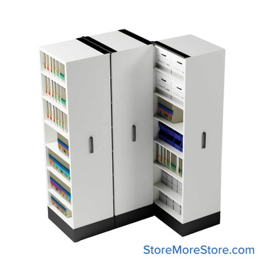 Retractable Shelving Systems 59''W x 37''D x 82''H - S3-1830-SS3-82 SMS-08-V02-S3-1830-SS382