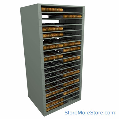 Deed Book Roller Shelving 42''W x 36''D x 88''H - SMSNER423688 SMS-08-V25-RS423688
