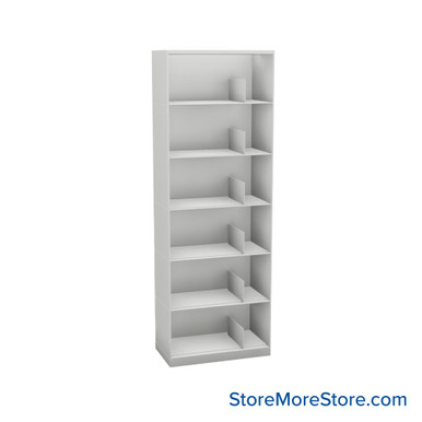Stackable Metal Shelves 24''W x 13''D x 63''H - Kit-Datum-SP24LT6 SMS-08-V25-SP24LT6