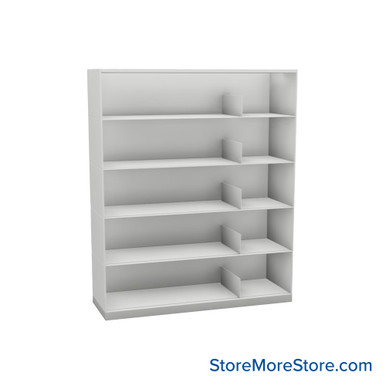 Stackable Metal Shelves 48''W x 16''D x 53''H - Kit-Datum-SP48LG5 SMS-08-V25-SP48LG5