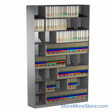 Slanted shelving 55''W x 10''D x 85''H - Kit-Datum-72519-SF4810-8 SMS-08-V25-SF4810-8