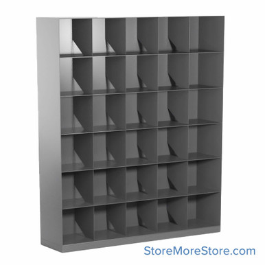 Slanted shelving 57''W x 14''D x 67''H - Kit-Datum-72519-SF4814-6 SMS-08-V25-SF4814-6