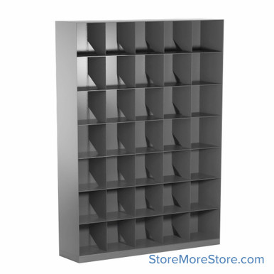 Slanted shelving 57''W x 14''D x 77''H - Kit-Datum-72519-SF4814-7 SMS-08-V25-SF4814-7