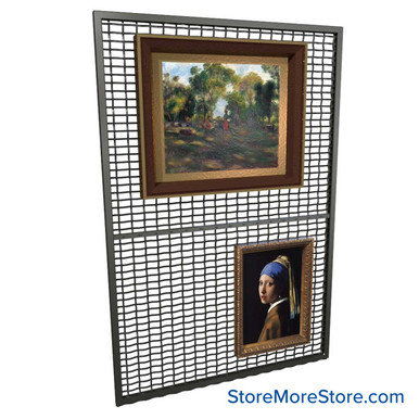 Mesh Panels for Art Displays 60''W x 1''D- Kit-Wirecrafter-8'x5'-PCGY SMS-08-V79-ARSWM85