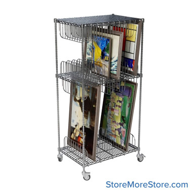 Art Cart on Wheels 36''W x 24''D x 79''H - Kit-Quantum-ART3624 SMS-08-V45-ART3624