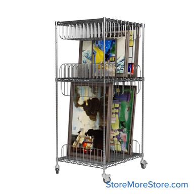 Art Cart on Wheels 36''W x 30''D x 79''H - Kit-Quantum-ART3630 SMS-08-V45-ART3630