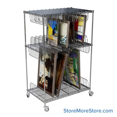 Art Cart on Wheels 48''W x 30''D x 79''H - Kit-Quantum-ART4830 SMS-08-V45-ART4830