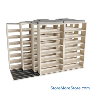 Legal Sliding File Shelves, 130" W x 66.5" D x 83.75" H