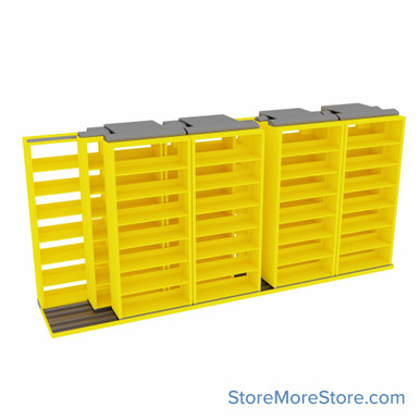 Legal Sliding File Shelves, 184" W x 49.5" D x 83.75" H