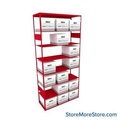 Box Storage Shelves 42''W x 16''D x 88''H - BOX-421688-08 SMS-08-V25-421688-O8