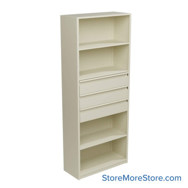 Shelving Units with Drawers 36''W x 15''D x 88''H - 881536-3dwr75 SMS-08-V25-881536-3dwr75