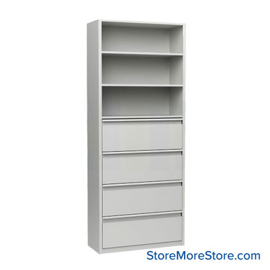 Shelving Units with Drawers 36''W x 15''D x 88''H - 881536-5dwr SMS-08-V25-881536-5dwr