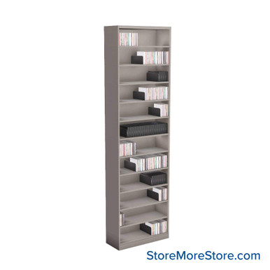 Media Shelving 24''W x 10''D x 84''H - VS24-12 SMS-08-V25-VS24-12