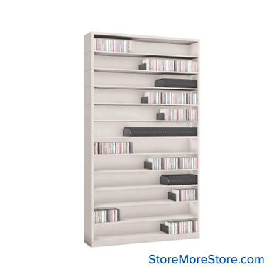 Media Shelving 48''W x 10''D x 84''H - VS48-12 SMS-08-V25-VS48-12