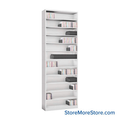 Media Shelving 30''W x 10''D x 84''H - VS30-12 SMS-08-V25-VS30-12