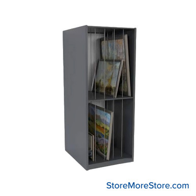 Artwork Storage Shelves, 30" W x 24" D x 76" H - Includes 16 Rods