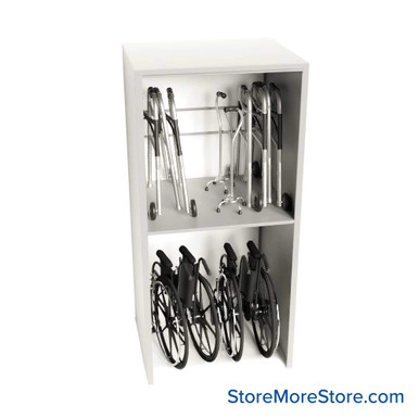Wheelchair and Walker Shelving 42''W x 36''D x 88''H - SNB423688 SMS-08-V25-MED-SNB423688